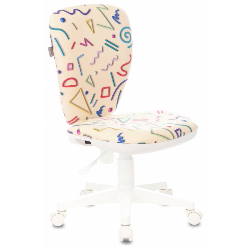 Кресло детское Бюрократ KD-W10 песочный Sticks 02 крестовина пластик пластик белый главное фото