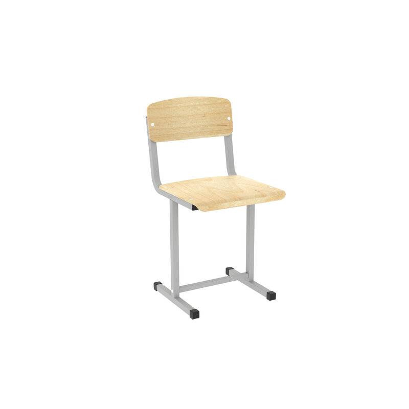 Стул ученический нерегулируемый ПИФАГОР SC-1, 380х380х790 мм, рост 6 (170-190 см), серый каркас, фанера, 533348 главное фото