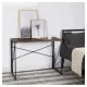 Стол на металлокаркасе BRABIX LOFT CD-002, 1000х500х750 мм, складной, цвет морёный дуб, 641212. Фото товара с разных ракурсов.